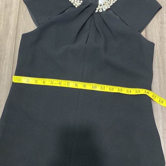 Eliza J bejeweled neckline black formal dress‎ sheath - Picture 7 of 10